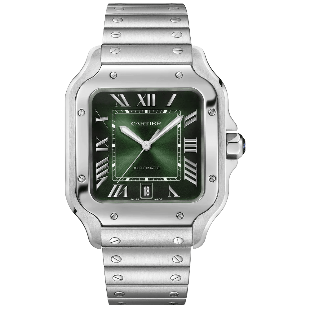 RELOJ SANTOS DE CARTIER PLATEADO/VERDE